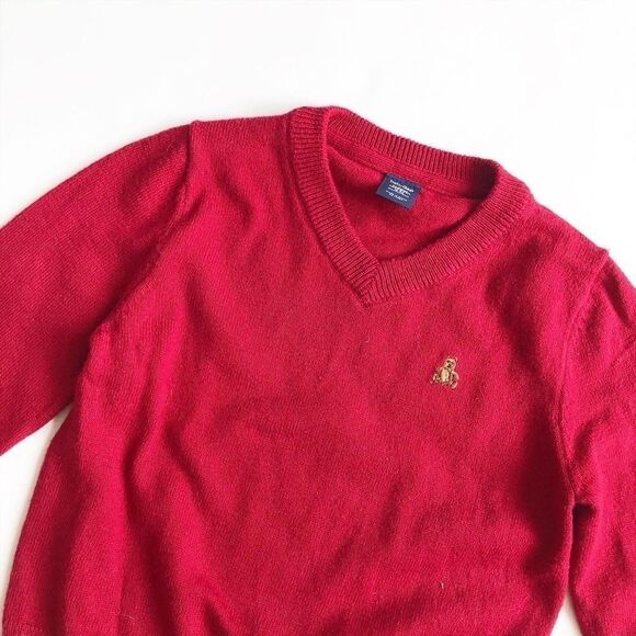 BABygap red light knit v-back sweater EUC 18-24m - Picture 2 of 4